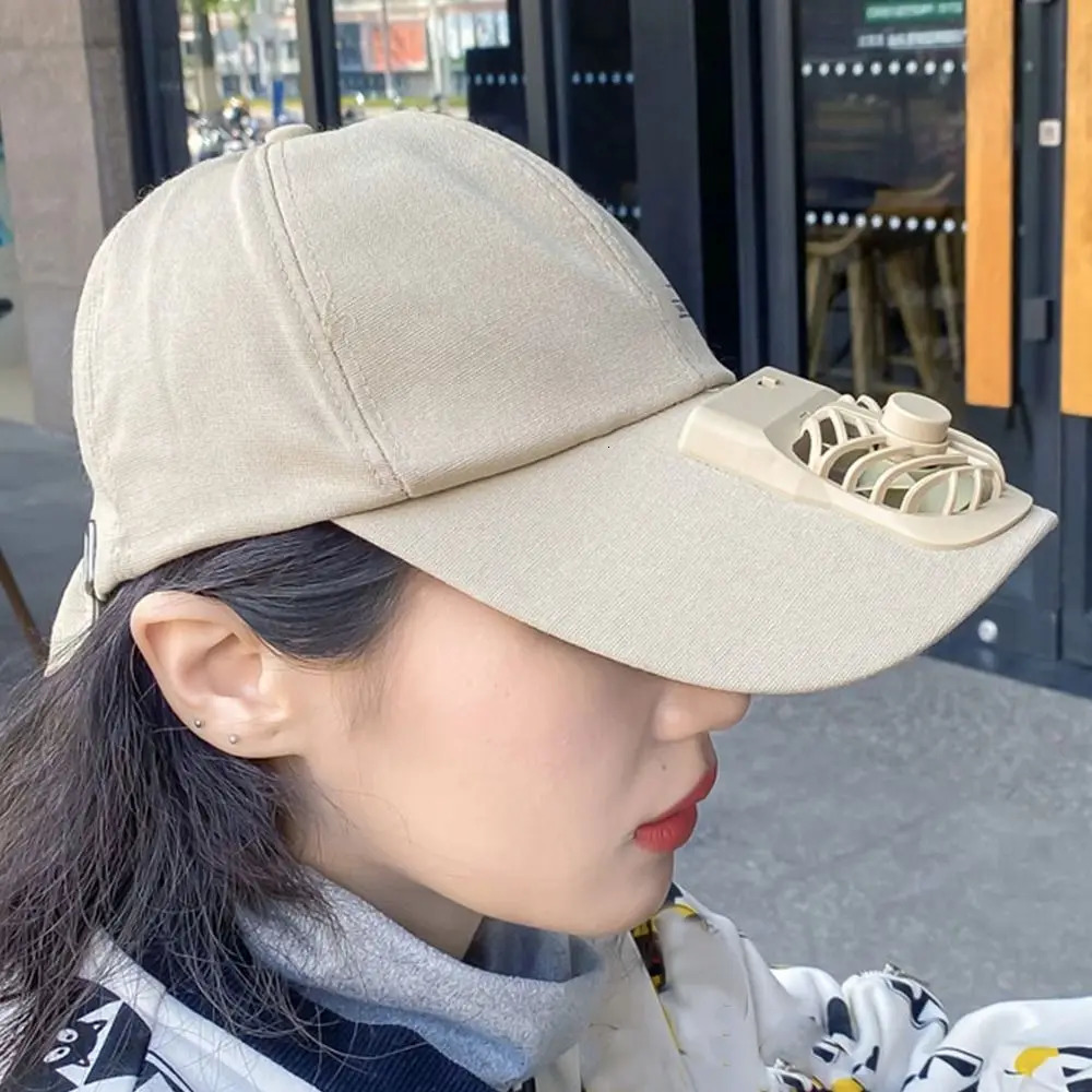 Womens Summer USB Charging Cooling Fan Baseball Hat Outdoor Golf Sunshade Hat 2-Speed Adjustable Foot Hat Hiking Beach Sun Hat 250430