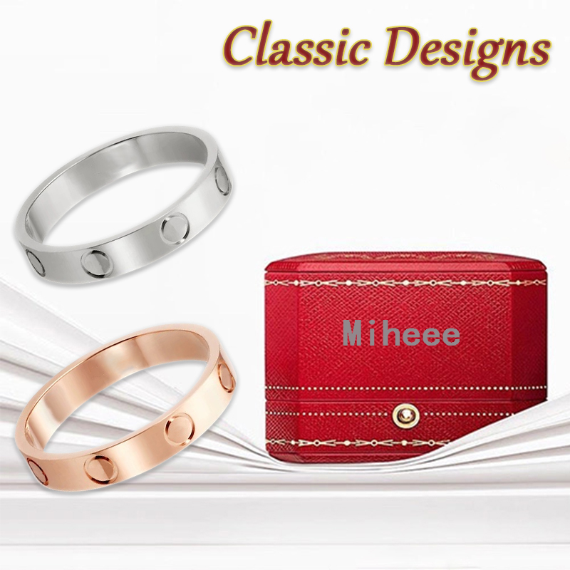 Ring For Women Luxury Designer Ring Love Ring High Quality Without Diamond Men Women Wedding Ring Fashion Classic Casual Gold Rings Women Valentines Day Gift With Box