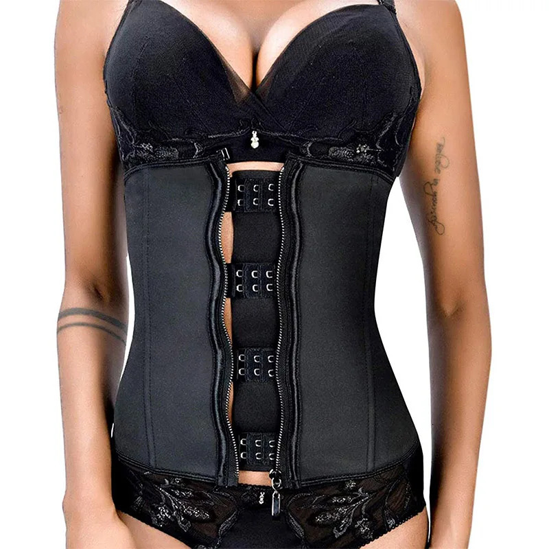 XXS3XL latex tight corset shaping waist trainer Cincher zipper underwear weight loss hourglass strap for women Plus 250430