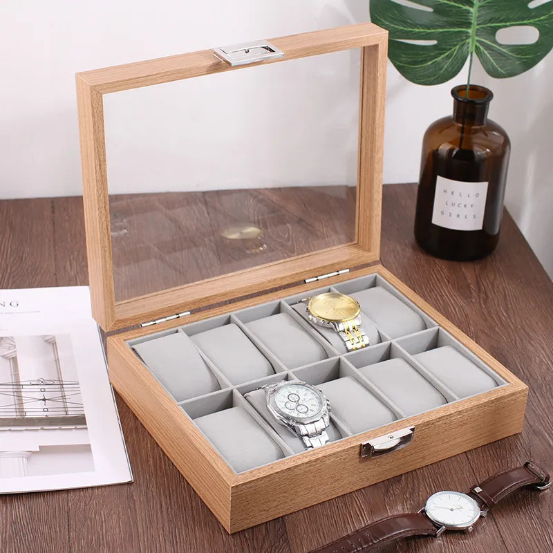 WellZone Eco friendly Bamboo Watch Box Fashion Chinese Watch Storage Box 250430