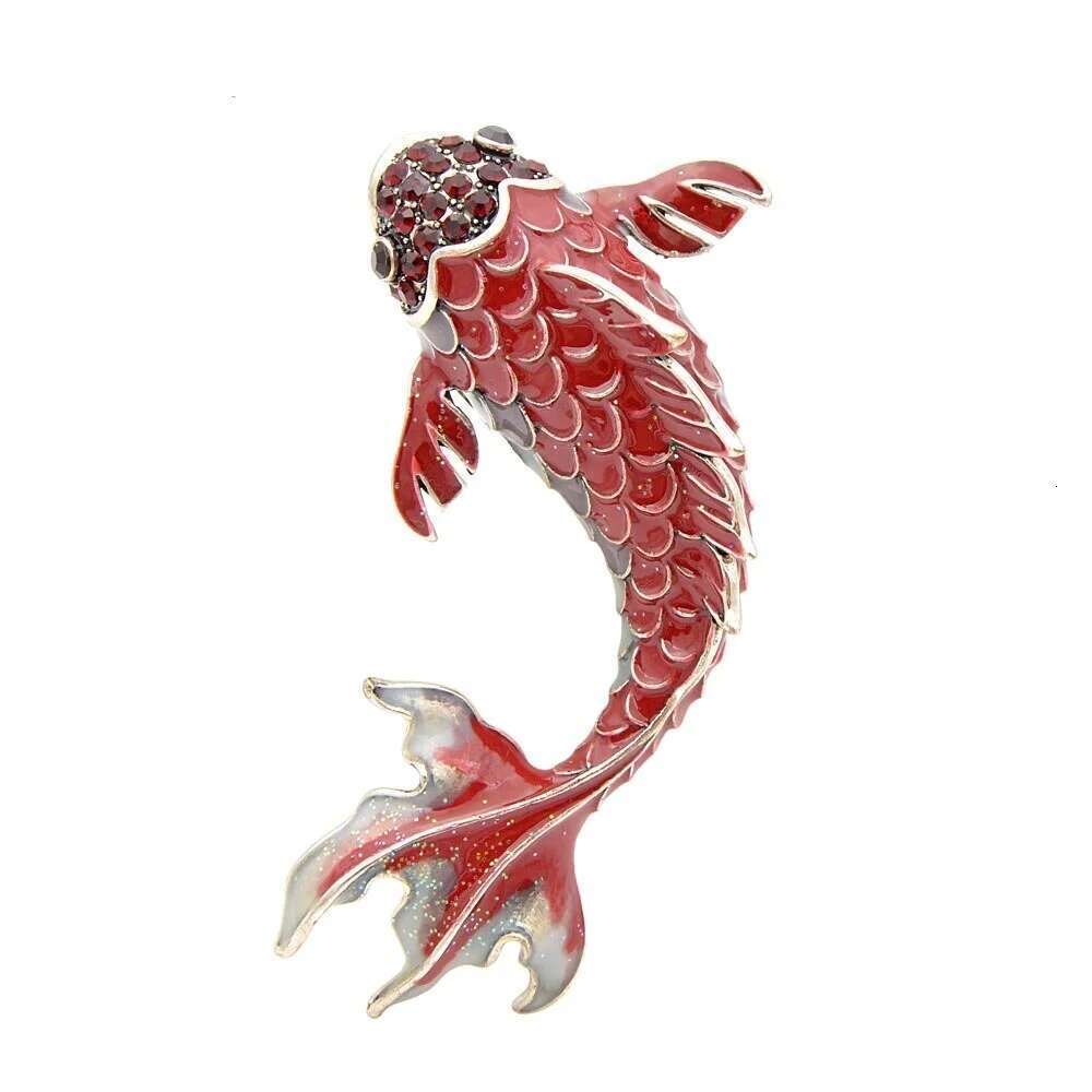 Cute Fish Enamel Brooches For Women Men Large Carp Pins Koi Animal Pin Fashion Girls Jewelry Coat Brooch Accessories Gift