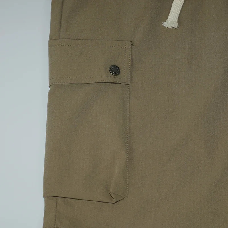 Summer mens loose leisure tactics slow jogging elastic waist multiple pockets cargo short distance running suitable for work and hiking 250425