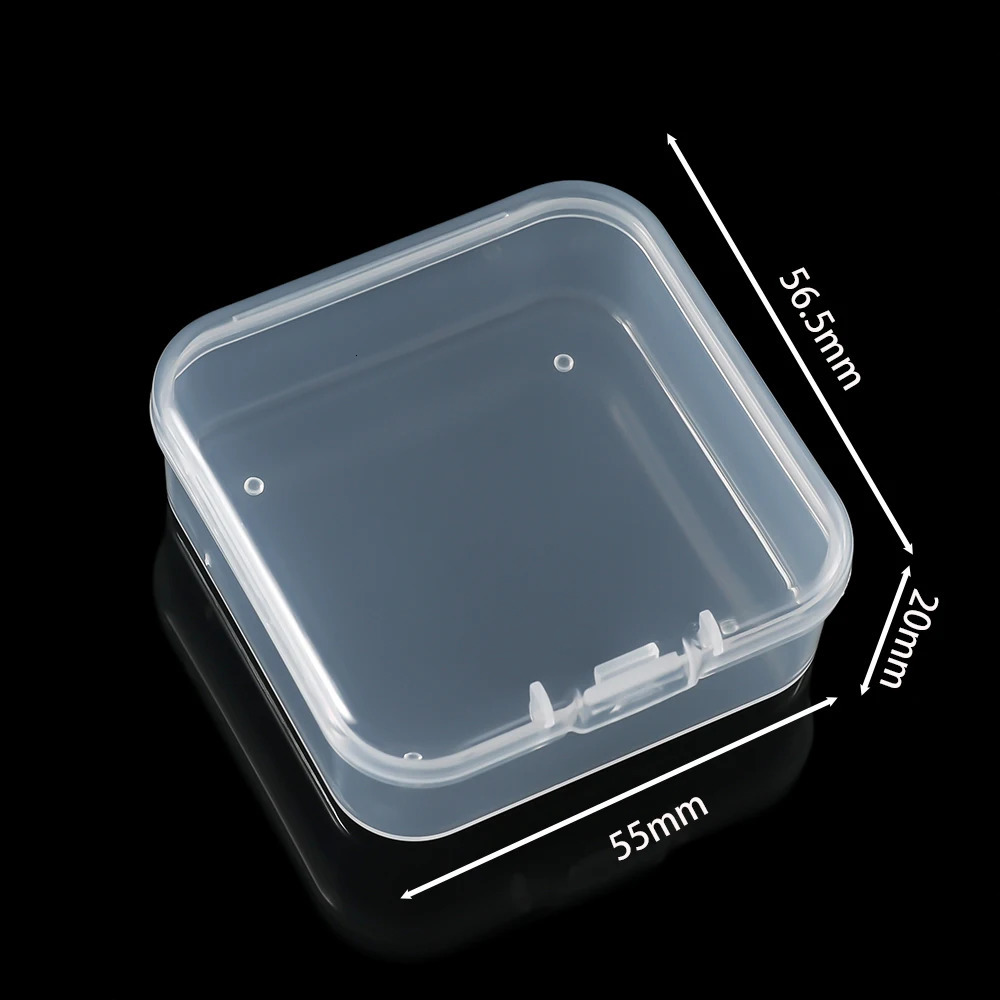 Bead Organizer Box 12/24/30Pcs Small Clear Plastic Bead Storage Containers with Hinged Lid for Storage Crafts Jewelry Organizer 250428