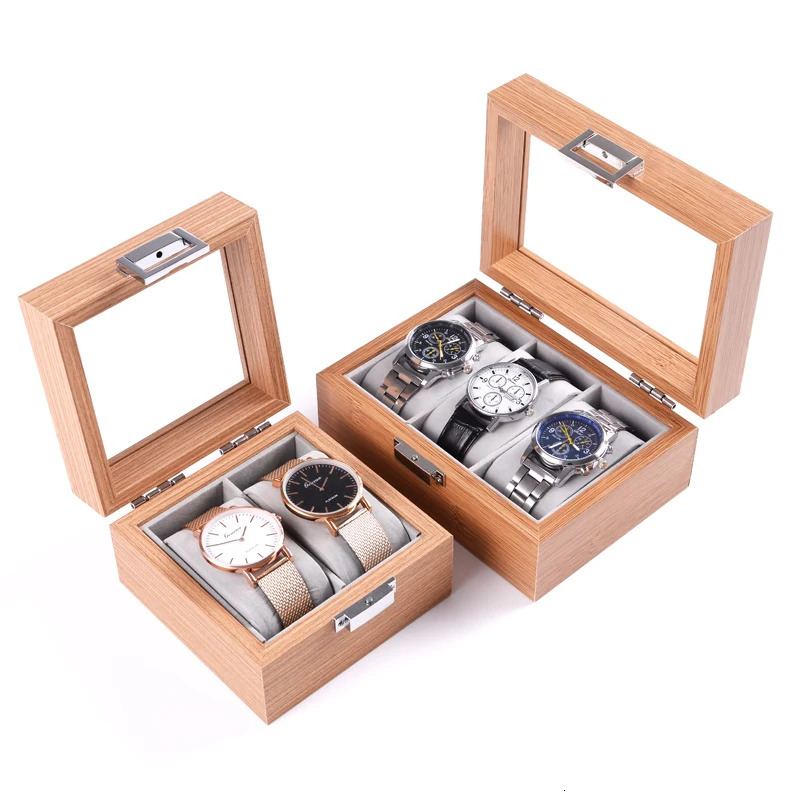 WellZone Eco friendly Bamboo Watch Box Fashion Chinese Watch Storage Box 250430