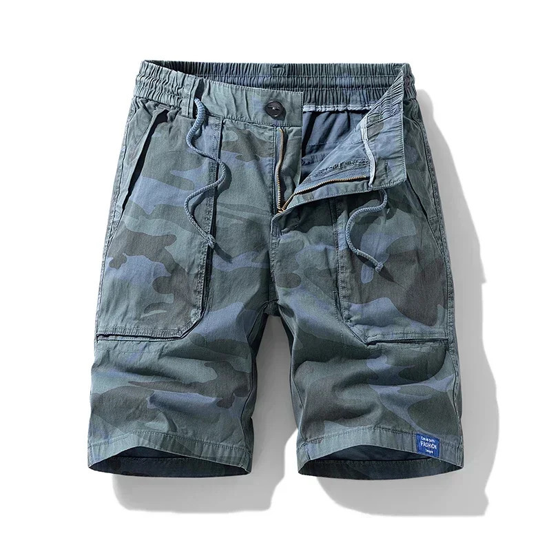 Summer mens cotton cargo camouflage shorts clothing casual breeze Bermuda beach jogging direct LZLLTT 250425