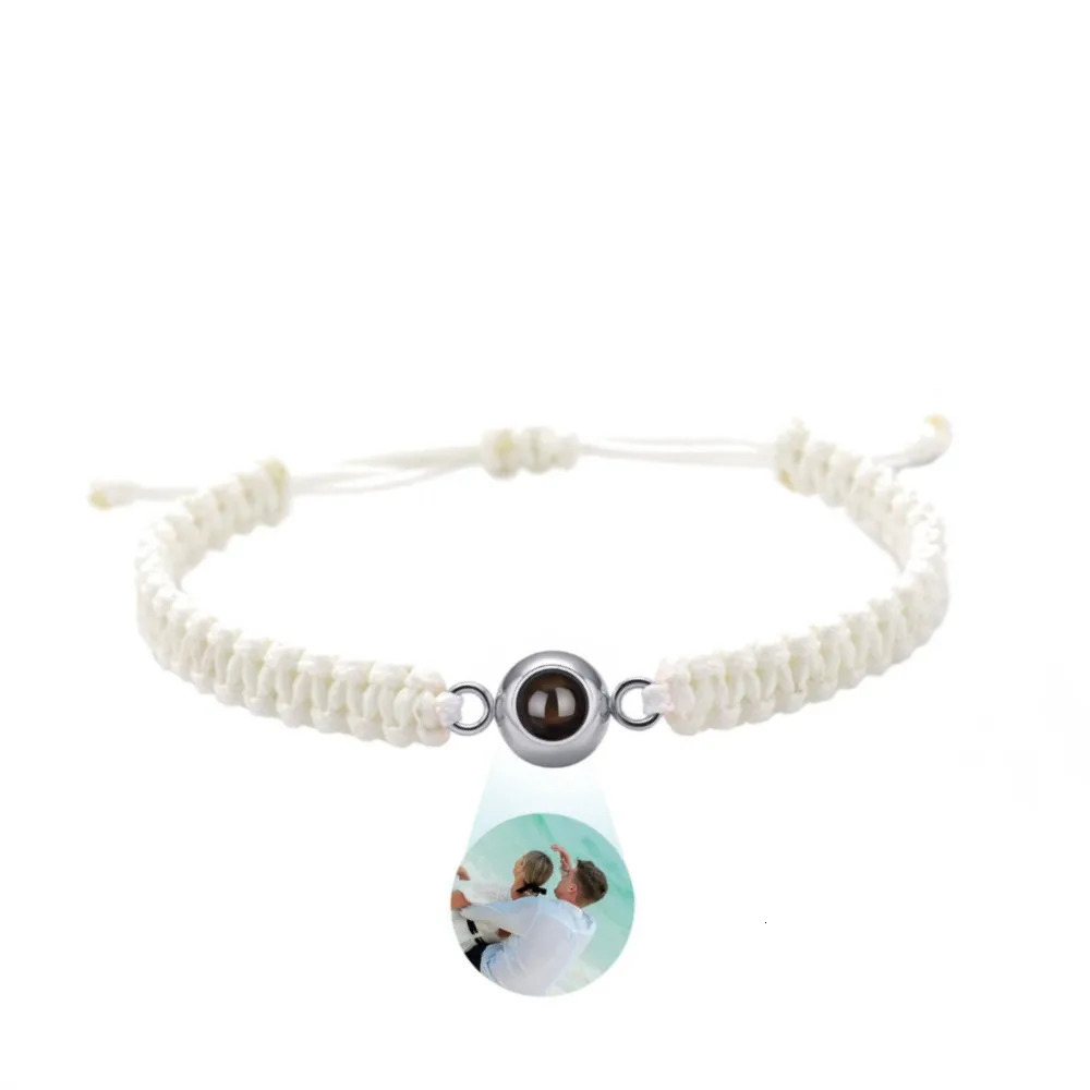 Color Woven Projection Bracelet Personalized Po Projection Bracelet Suitable For Womens/Mens Birthday And Christmas Gifts 250430