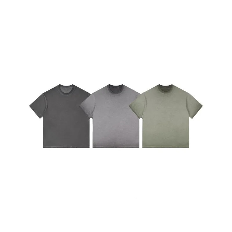 MensWomens Heavy 240g 100% Cotton Washed Retro American Street Tshirt Loose Fit Casual Short Sleeve Top 250530