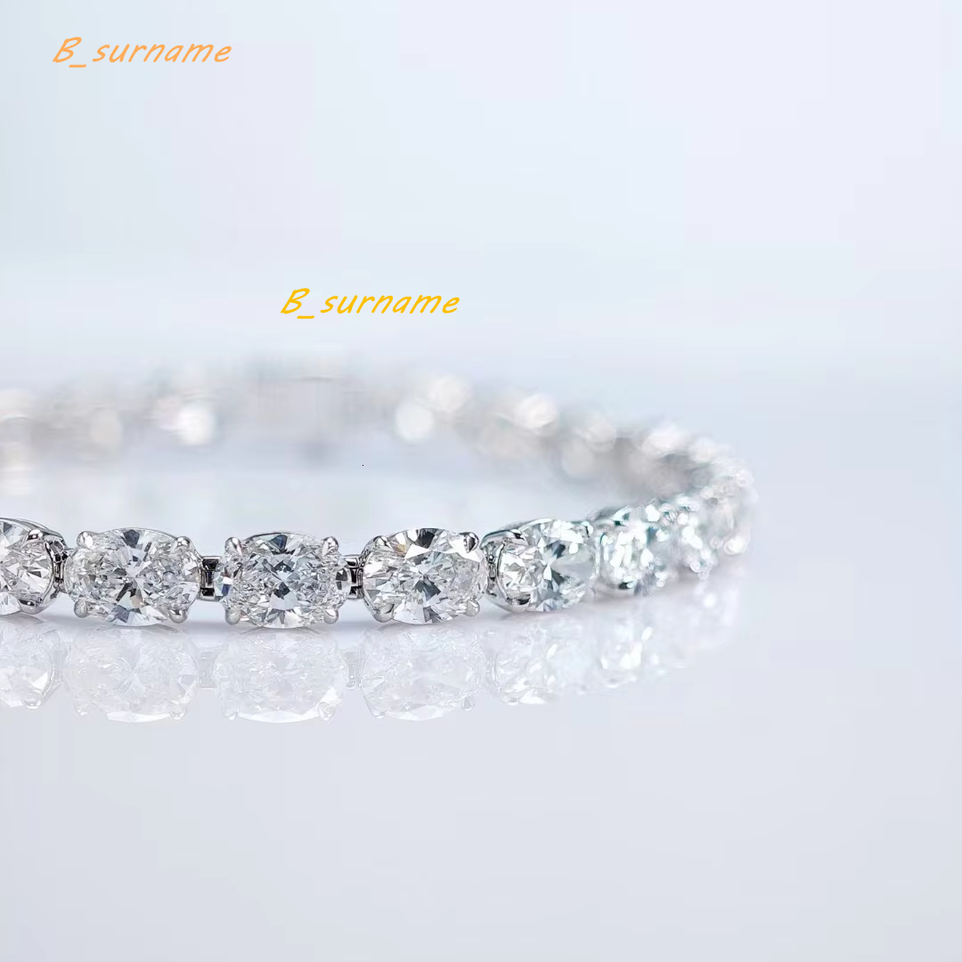 Fine Jewelry Lab Grown Diamond Jennies Bracelet Fashion Diamond Bracelet for Gift VVS HPHT Emerald Cut Diamond Jewelry