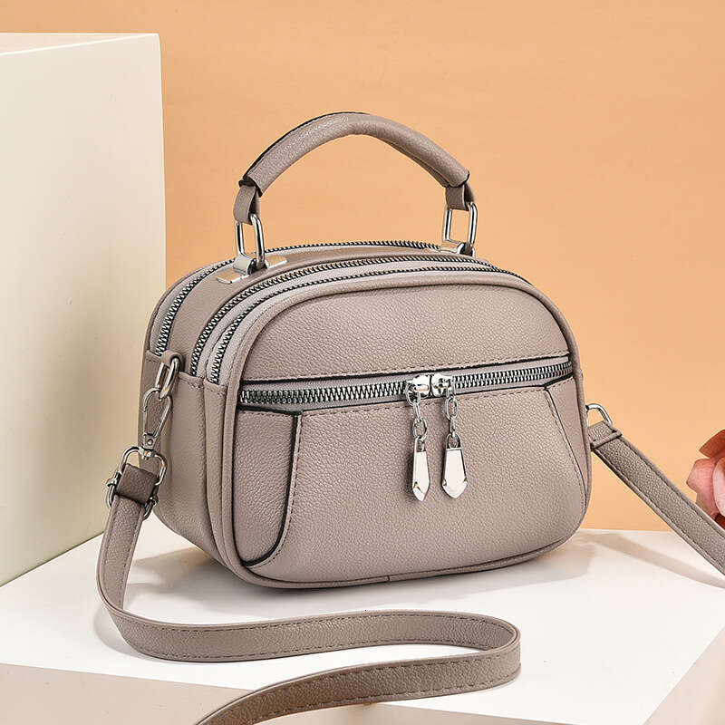 Multi Layered High-End Handbag For Women's Summer Casual Shoulder Crossbody 2025 New Versatile Hand-Held Small Round Bag