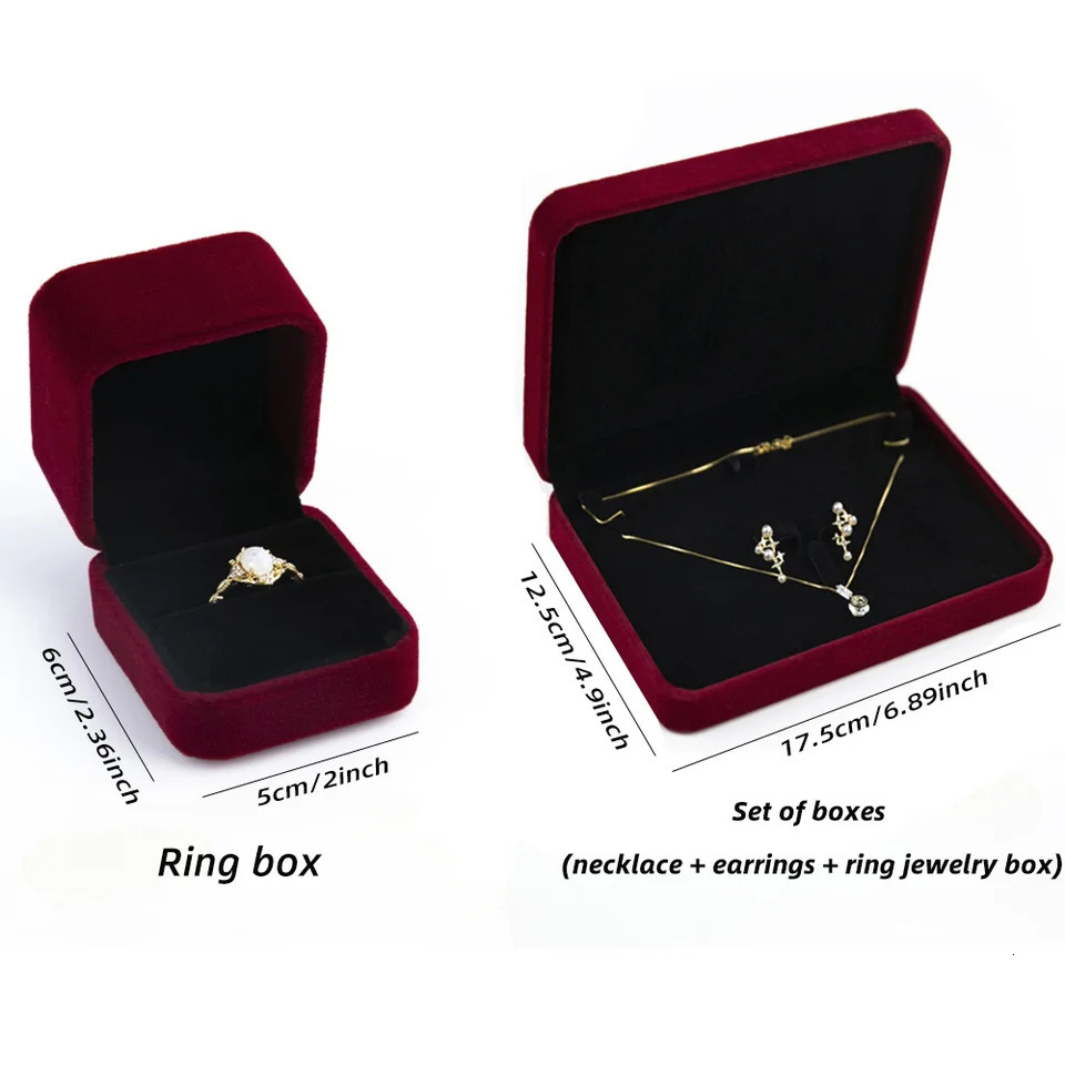 Fillet jewelry box ring box bracelet pendant stud earring necklace storageDisplay Holder Case for Engagement Wedding 250428