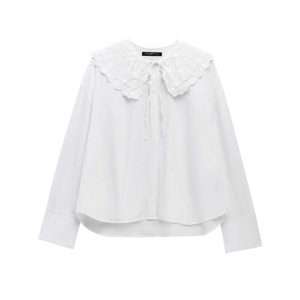TRAFSHE Spring Casual Solid Women Long Sleeve Turn-down Collar Bow Loose Blouse New Fashion Chic Shirts