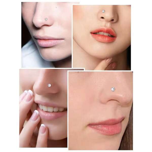 F136 Titanium Horseshoe Nose Stud Nose Ring and Septum Piercing Helix Cartilage Earrings Titanium Piercing Jewelry