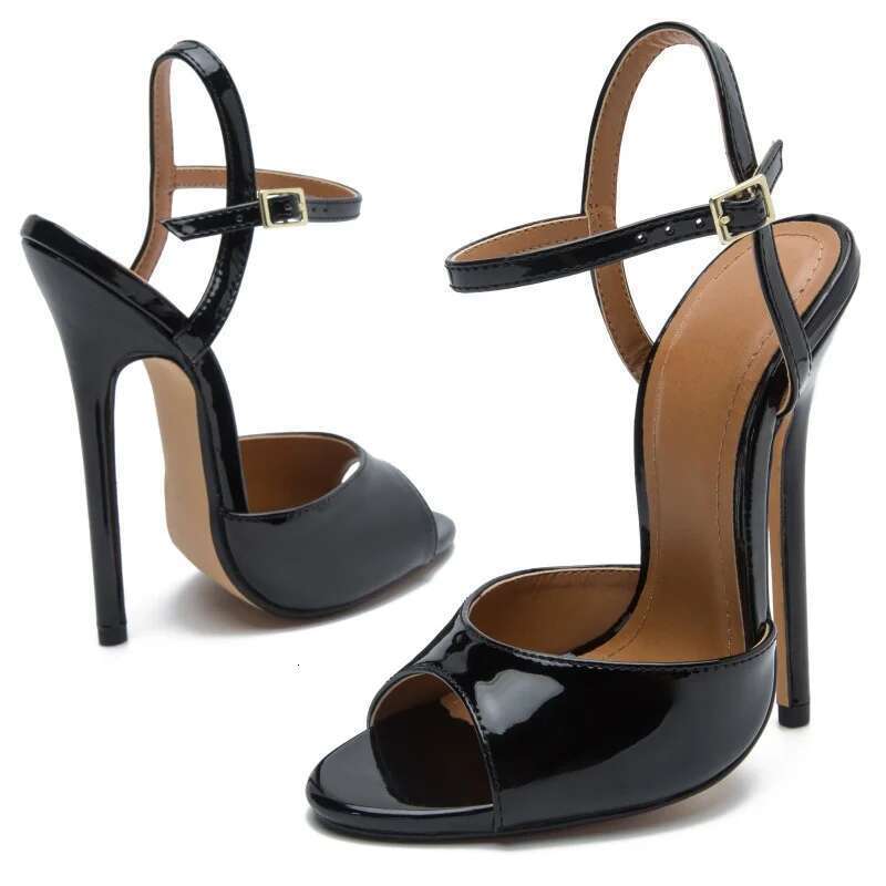 New Ladies Party COS Sandals Ankle Strap Woman Thin High Heels Mujer Peep Toe Narrow Band Pumps Ance Wedding Fetish Shoes