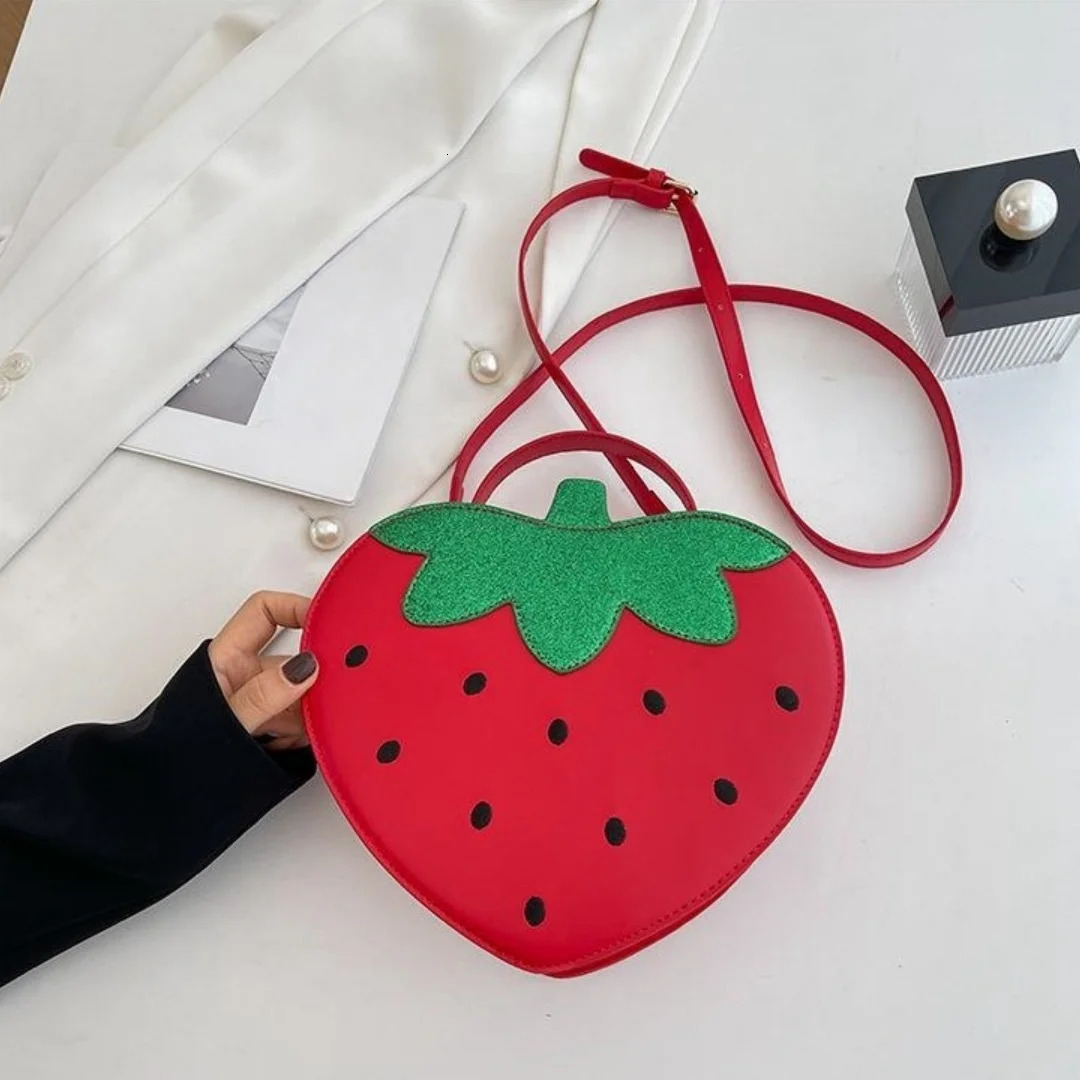 Womens Creative Cute Strawberry Bag Shoulder Cross Tote Bag 250425