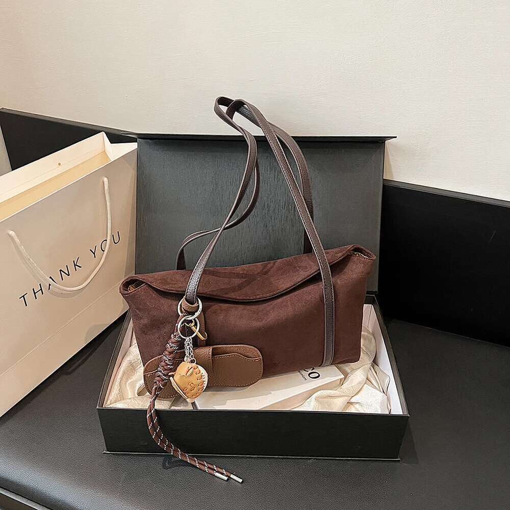 Hobo Bags For Women Slouchy Bag Large Brown Tote Handbag Shoulder With Inner Pocket Faux Suede For Travel Shopping