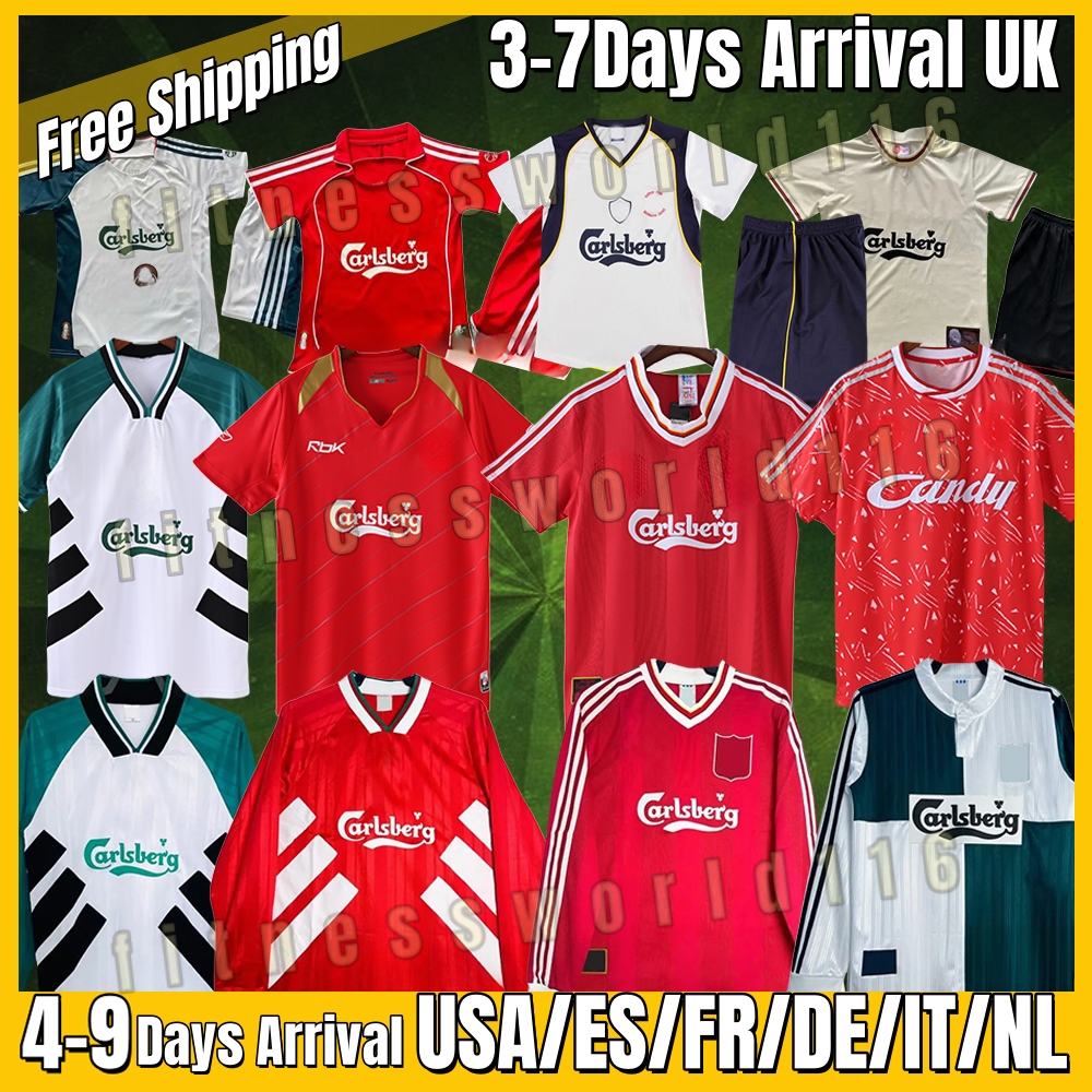 Retro 85 86 DALGLISH RUDDOCK RETRO SLiverpooSlS Soccer Jerseys 93 97 WRIGHT FOWLER REDKNAPP McMANAMAN 05 08 09 10 GERRARD TORRES MASCHERANO Football Shirt Kids S-4XL