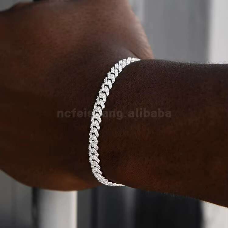 Unise-friendly Fashion VVS Moissanite Diamond Tennis Bracelet for Both Women and Men Gold 925 Sterling Silver Jewelry