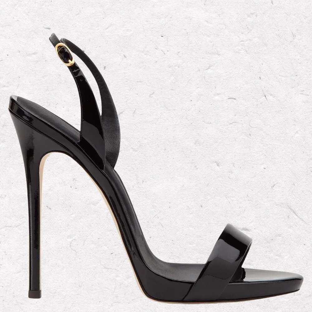 Summer Open Sandals Buckle Women Round Toe Fashionable High Dress Party Shoes Multifunctional Stiletto Heels