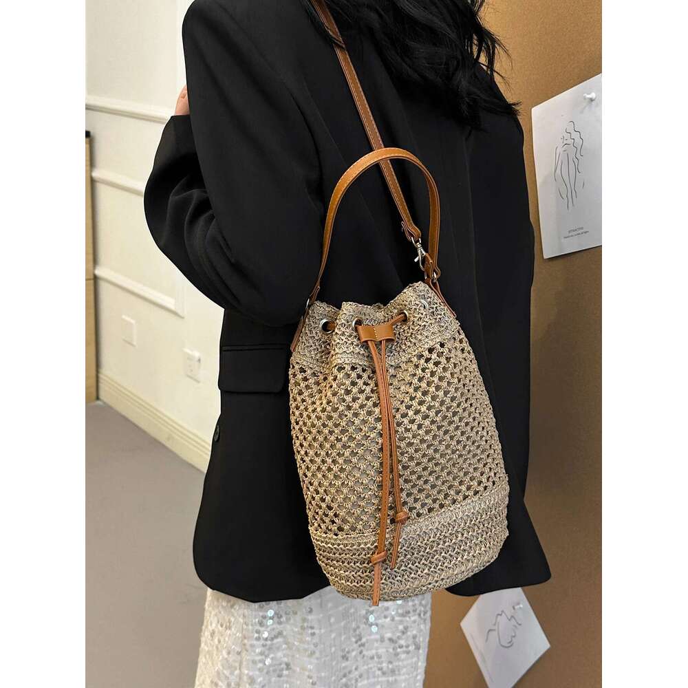 New Fashion Handbag For Women; Temperament Trend Hand-Held Single Shoulder Sling Bag; Versatile Women's Straw Bag