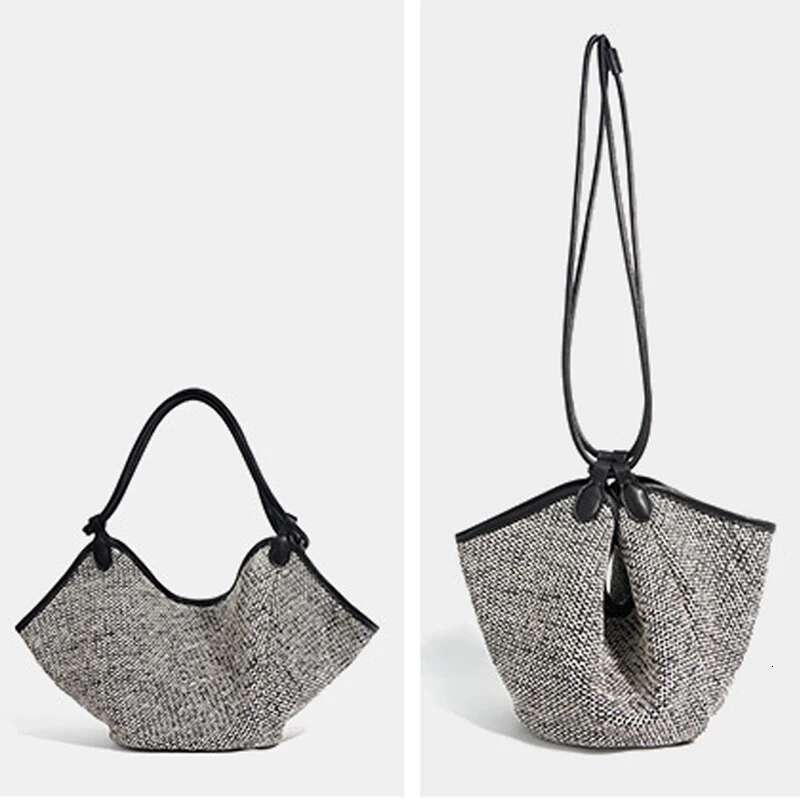 2025 New French Holiday Large-Capacity Tote Dumpling Lazy Style Shoulder Messenger Bag For Women
