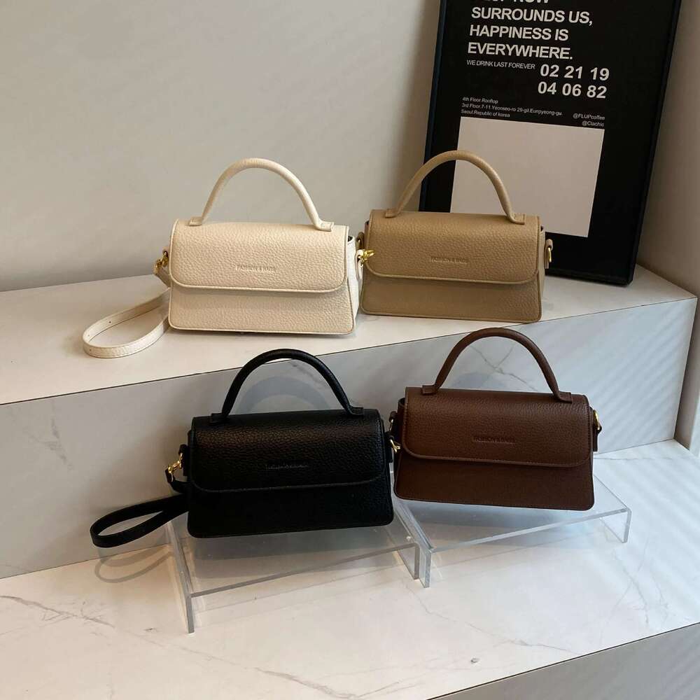 Vintage Brown Square Handbag Women 2025 Spring Summer PU Leather Crossbody Fashion Tote Small Shoulder Bag