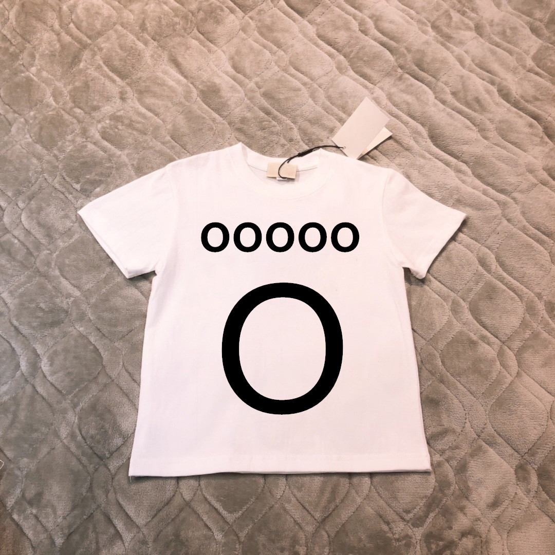 Kids T-shirts Boys Girls Short Sleeves Letter Printed 100% Cotton T Shirt for Children Summer Tees Baby Tops White Black