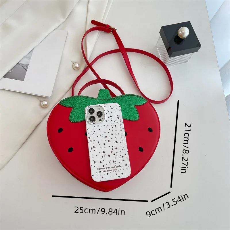 Womens Creative Cute Strawberry Bag Shoulder Cross Tote Bag 250425