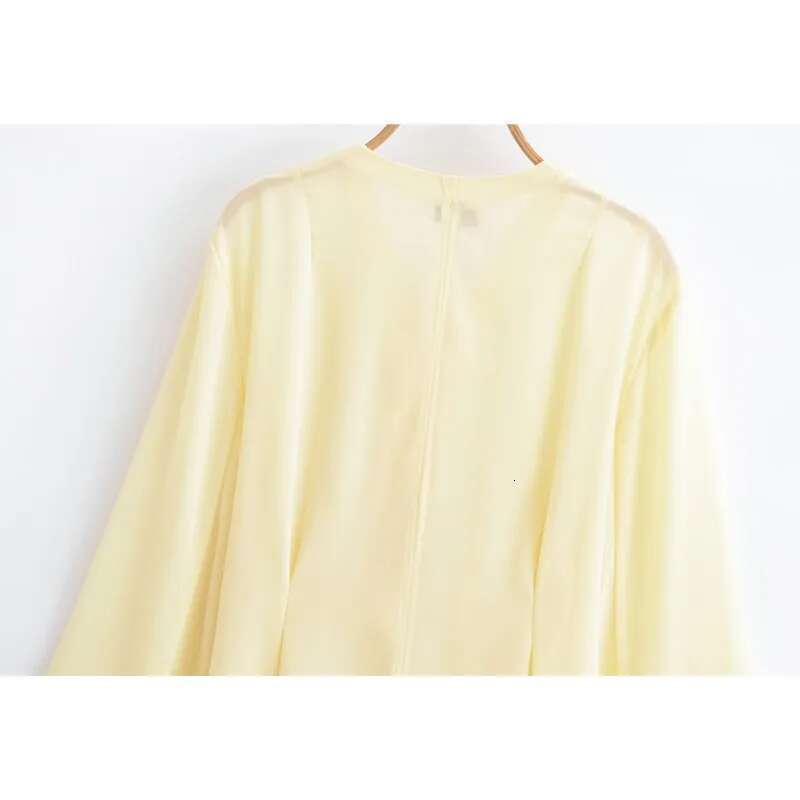 Women Chiffon With Lace Up Spring V Neck Loose Sleeve Simple Women's Blouse Lightweight Female Chic Shirts & Blouses