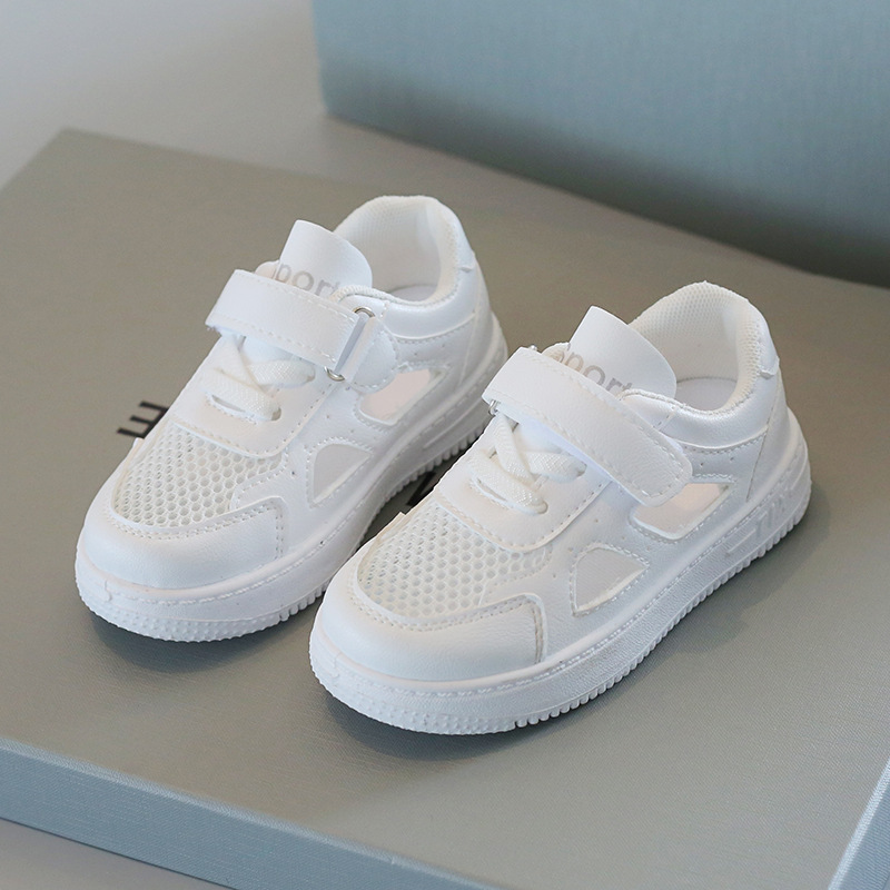 2025 White Sport Kids Sneakers Boys Casual Shoes Mesh Breathable Kidsnest Children Girls School Walking Shoe Non Slip Tenis Sneaker Shoes Sizes 5.5C-6