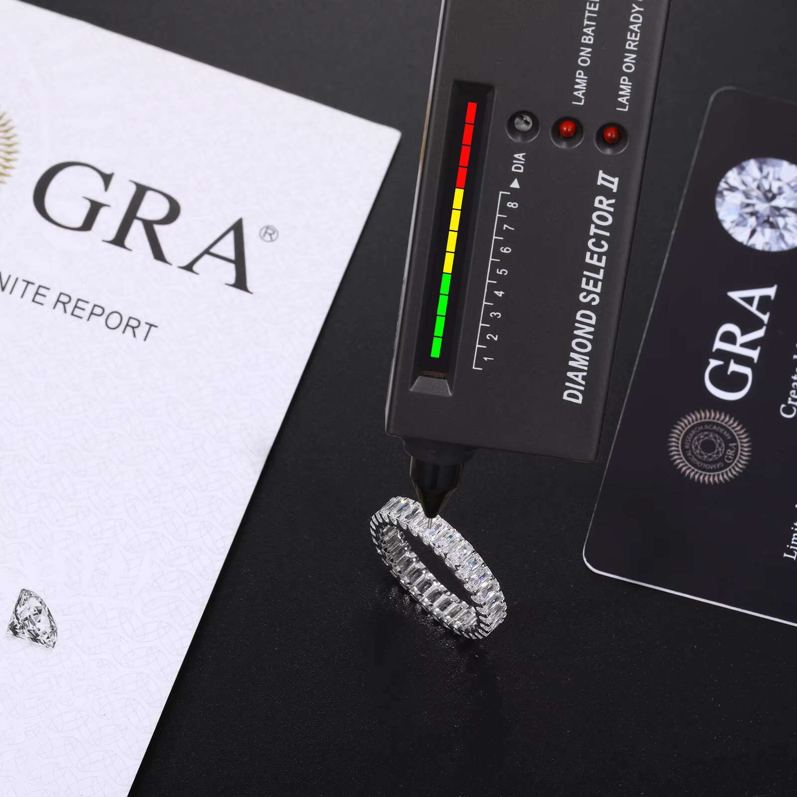 Dropshipping 4*2mm Baguette Moissanite Eternity Ring 925 Sterling Silver VVS Mossanite Diamond Engagement Jewelry Fashion Women