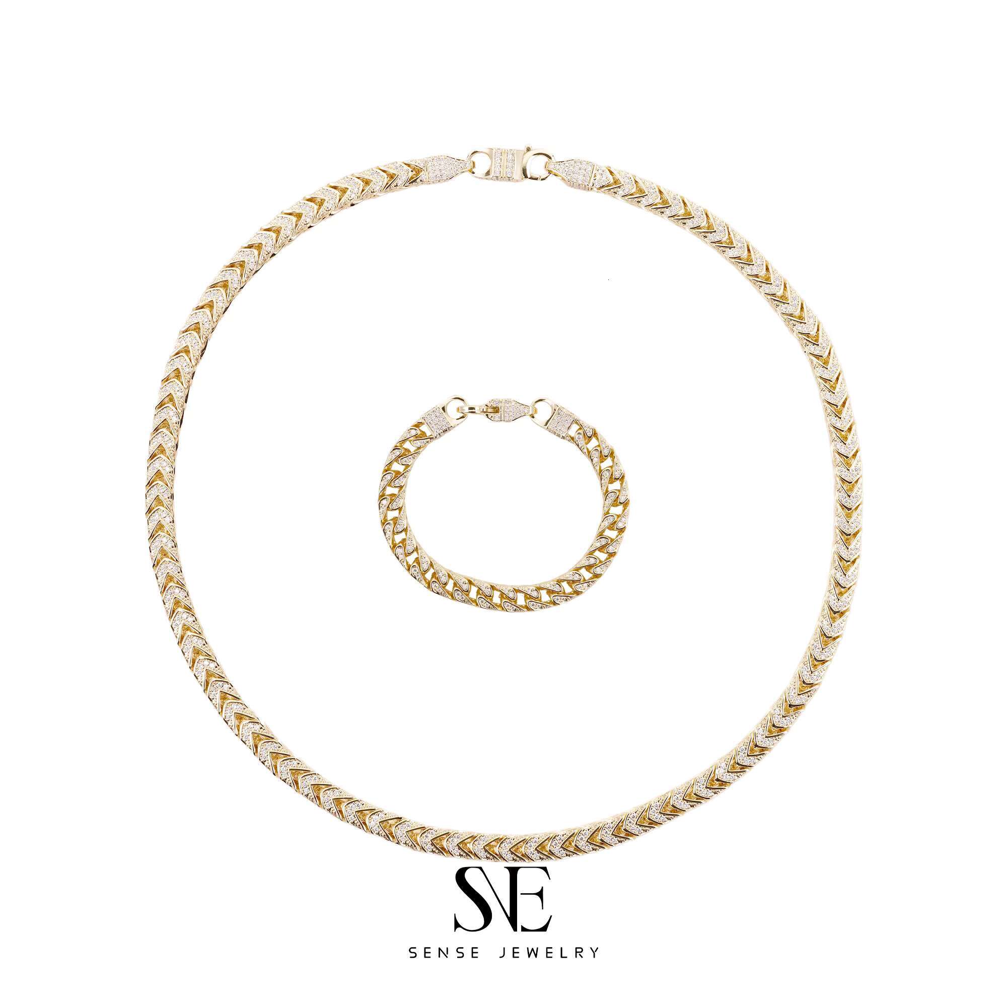 Mens Hip Hop Moissanite Jewelry Set Miami Cuban Link Bracelets and Bangles Unique Style for the Modern Gentleman