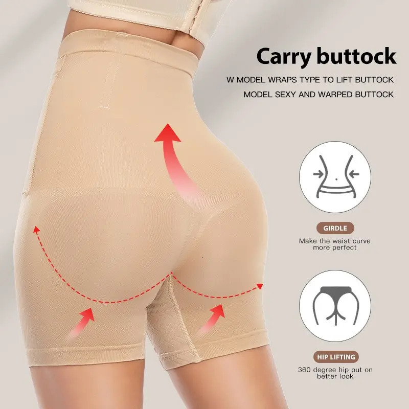 Super Sales Fajs Womens Abdominal Control Body Shaping Shorts Hip Lifting Underwear High Waist Weight Loss 250430