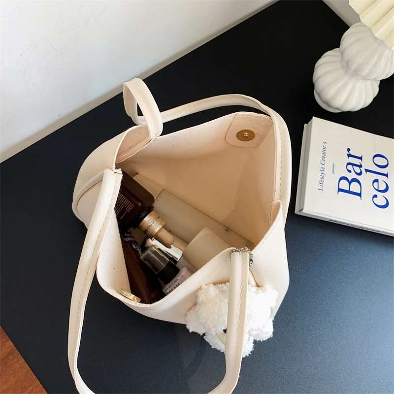 Summer PU Leather Women Underarm Totes Pure Color Casual Small Top Handle Bags Handbags Purse Ladies Shoulder Bag Bag