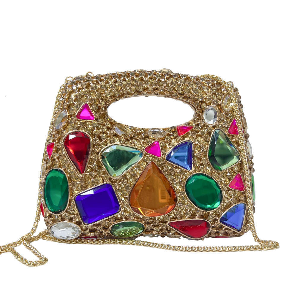 Dinner Bag New Studded Glass Water Diamond Single Shoulder Banquet Women S Bag Stone Handbag KQ