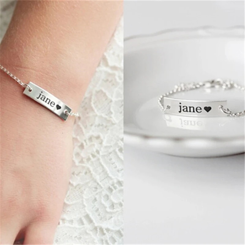 letter Bracelet Baby Jewelry Custom Name Bracelets Gold Charm Child ID Stainless Bracelet Kids Customized Nameplate Bangles 250430