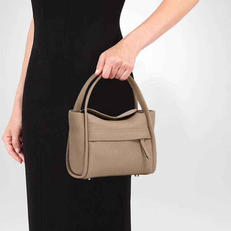 Aidrani Genuine Cowhide Yuao Mini Vegetable Basket Shoulder Cross-Body Satchel Commuter Bag 2025 Fashion Women Handbag