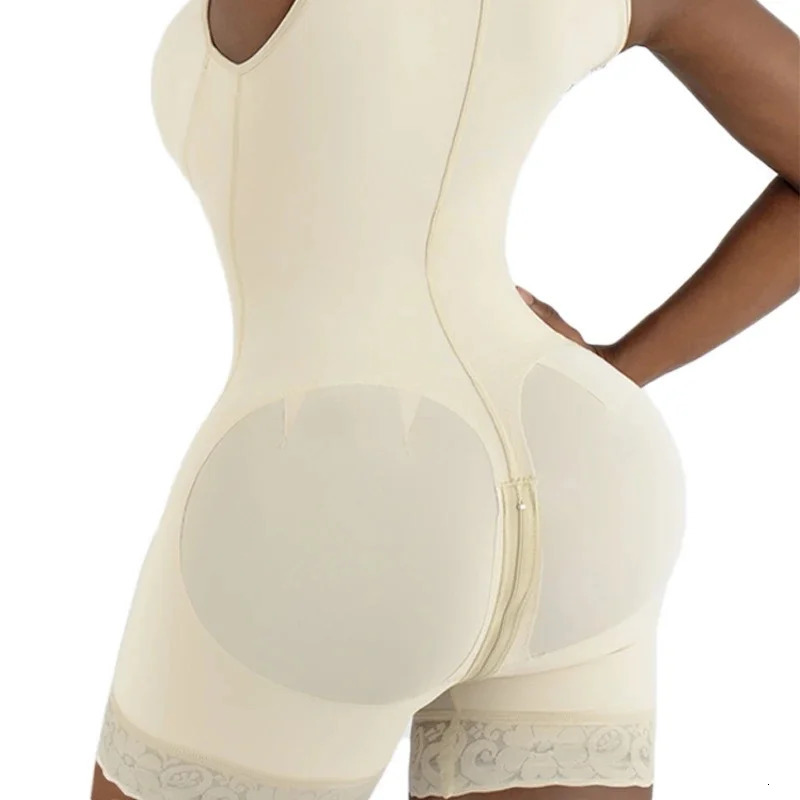 Full body Fajas Colombianas shape a high compression for girls with breasts used postpartum weight loss and abdominal area 250430