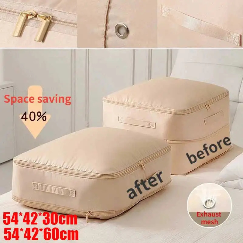 Large compression bags blankets wardrobes cabinets organizers storage bags space saving self compression organizers 250430