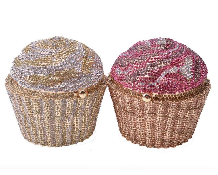 Dinner Bag BL Small Cake Ice Cream Full Metal Diamond Embedding Dinner Package Banquet Handbag Dress Women S Bag KQ
