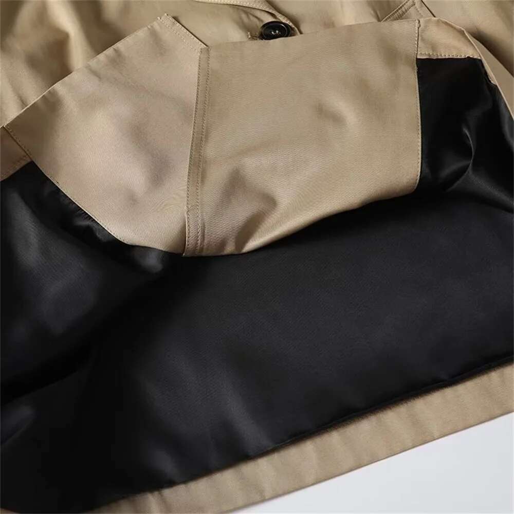 PB&ZA Autumn New Product Fashion Casual Women's Wear Flip Collar Long Sleeve Double breasted Loose Windbreaker Jacket