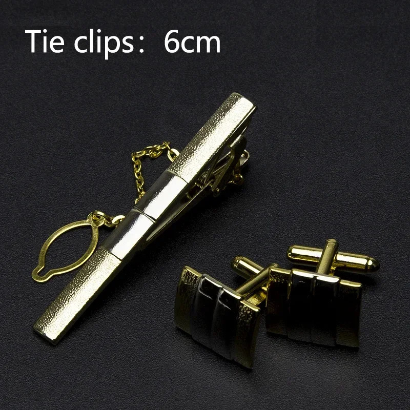 Mens Classic Tie Clips Cufflinks Set Tie Pin Accessories Shirts Cuff Tie Clips Fashion Cufflink for Men Gifts Jewelry 250430