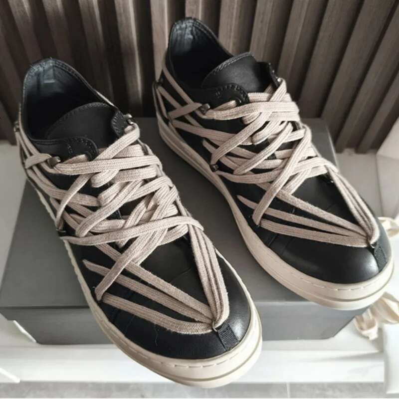 New Low-top Fashion Lace-up Men Casual Five Pointed Star Style Sneakers Thick Soled Outdoor Flat Shoes Me