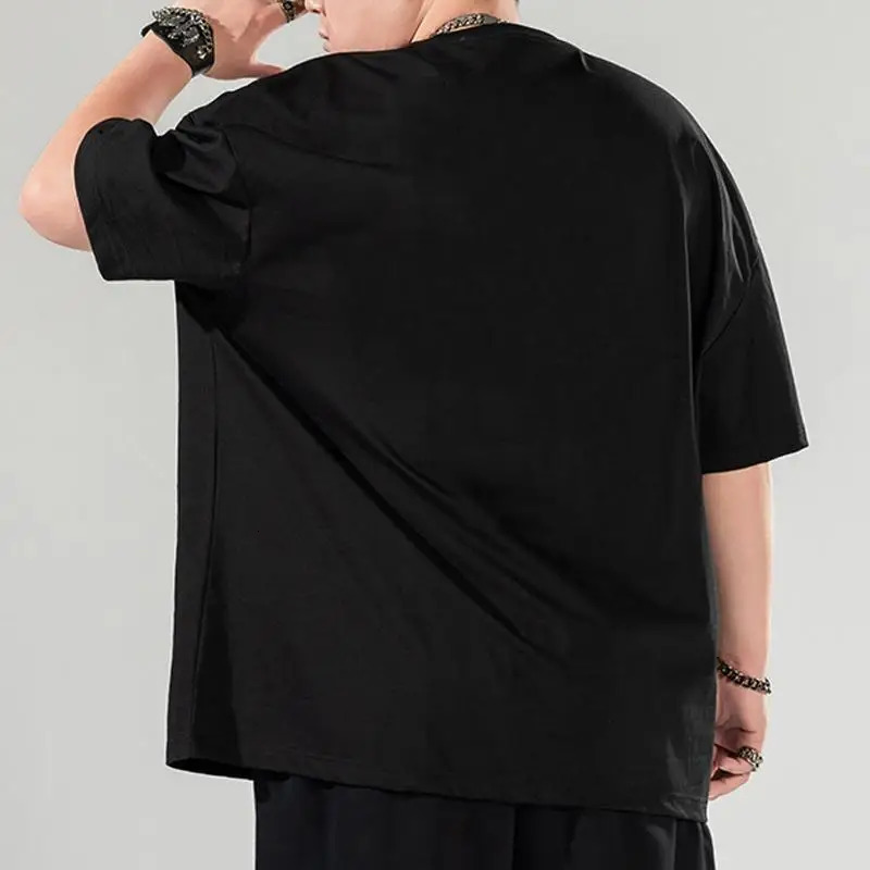 Mens oversized Tshirt with size 4XL 5XL 6XL 7XL printed suitable for 110175kg summer cotton round neck short sleeved top 250530