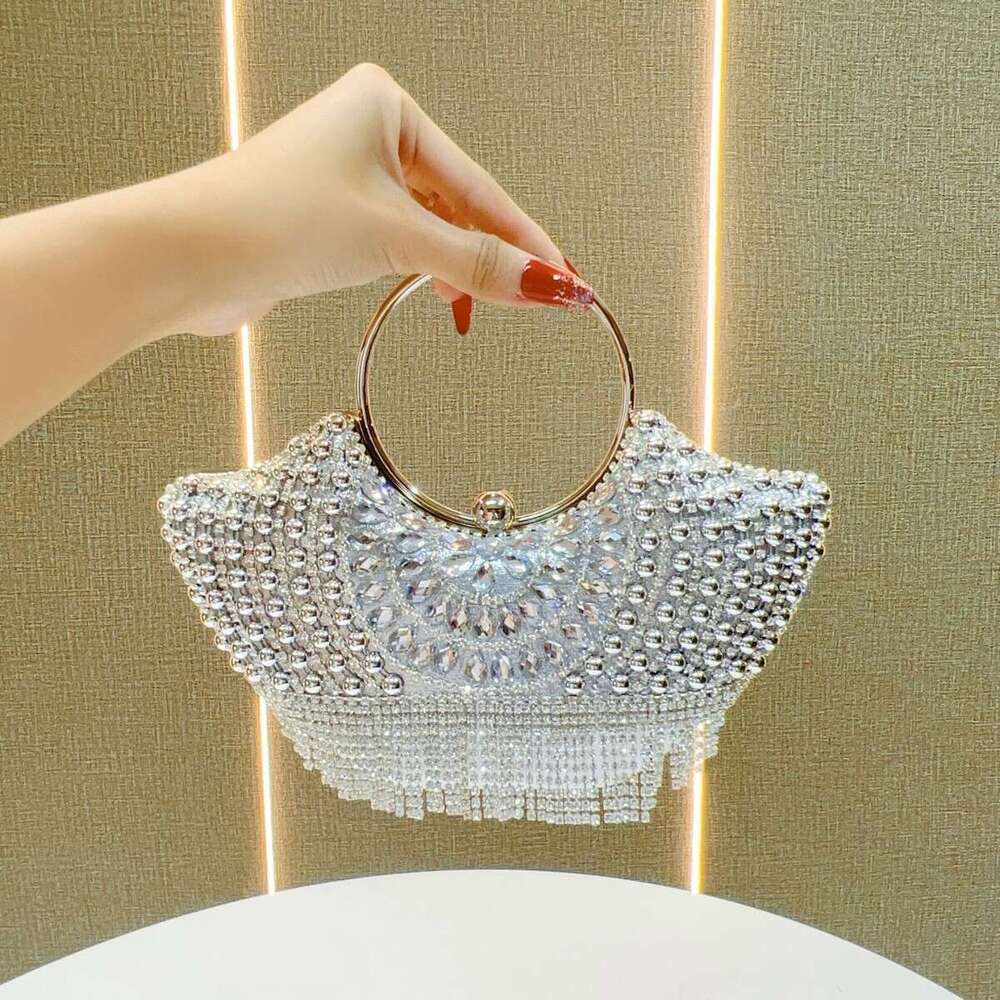 Dinner Bag New Socialite Women S Banquet Crossbody Carrying Handle Bag Full Fashionable Diamond Inlaid Handbag KQ