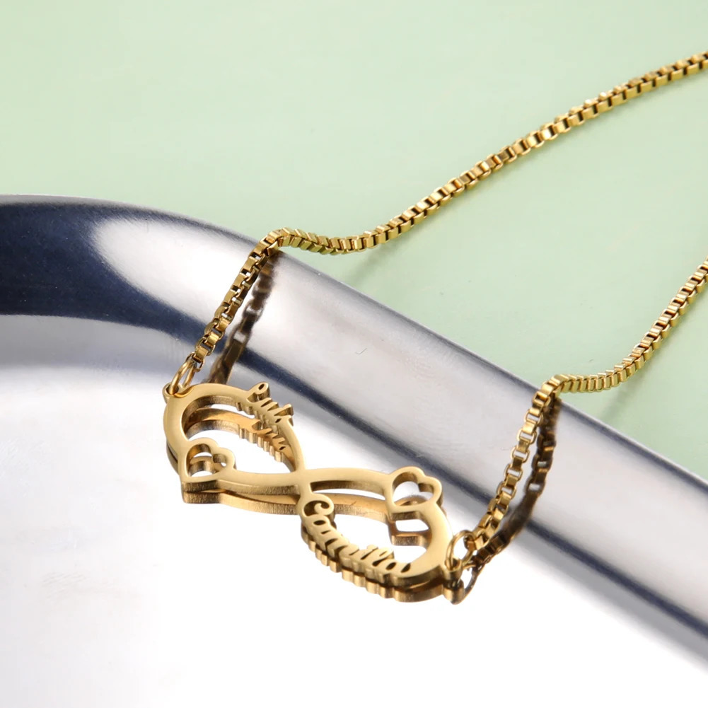 Sipuris Infinity Custom Name Bracelet Stainless Steel Adjustable Box Chain Personalized Bracelet For Women Fashion Jewelry Gifts 250430