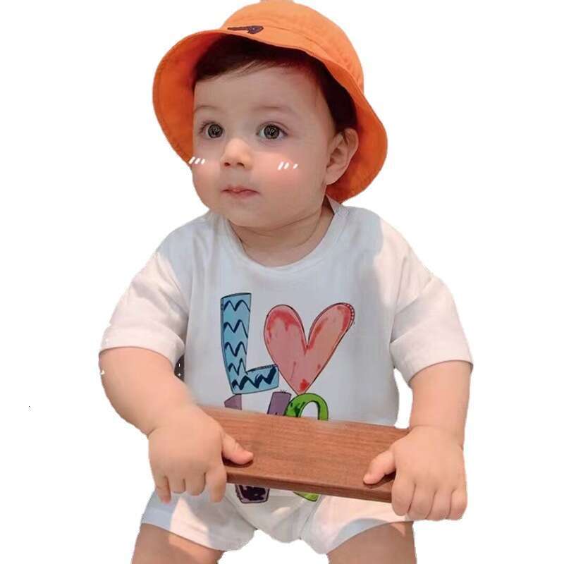 Explosive Street Parent-Child Dress Summer New Three Graffiti Print LOVE Love Foreign Style Short Sleeve T-Shirt Family Wear