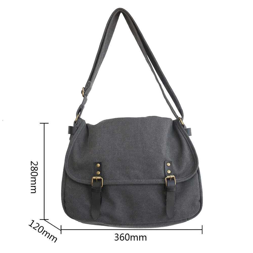 designer bag Canvas Crossbody Bag Solid Color Fashion Unisex Shoulder Totes Large Capacity Flap Buckle Tote Book Bags Handbags Girls Satchels