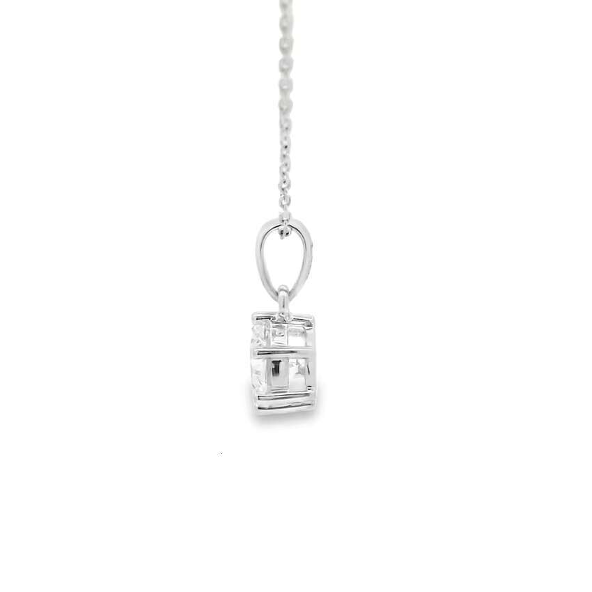 0.5Ct 1Ct 1.5Ct 2Ct Round Cut Lab Grown Diamond Necklace Pendant D-VS1 Diamond Solitaire Necklace Four Claws
