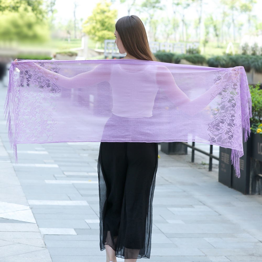 K591 Sweet lace shawl female bride bridesmaid cheongsam dress shawl daily casual scarf dinner shawl dual-purpose female