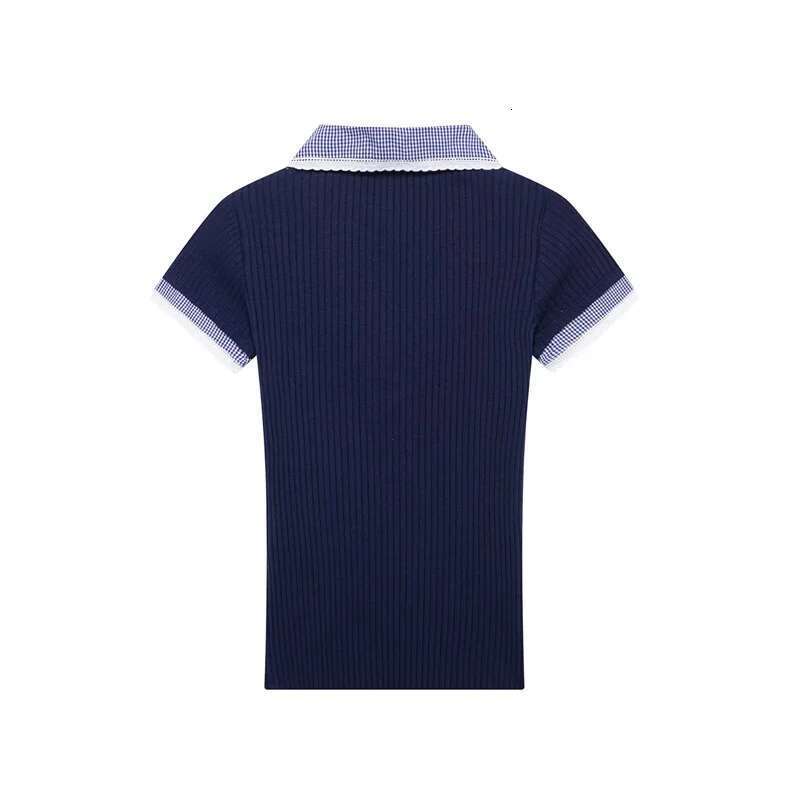 Women's Tops New Spring 2025 Lapel Patchwork T-Shirt Slim Fit Commuting Casual Fashionable And Versatile